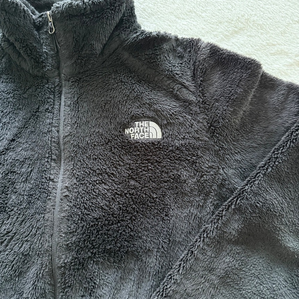 The North Face Osito Fleece Jacket Women Small Black Full Zip High Pile Soft - Picture 8 of 8